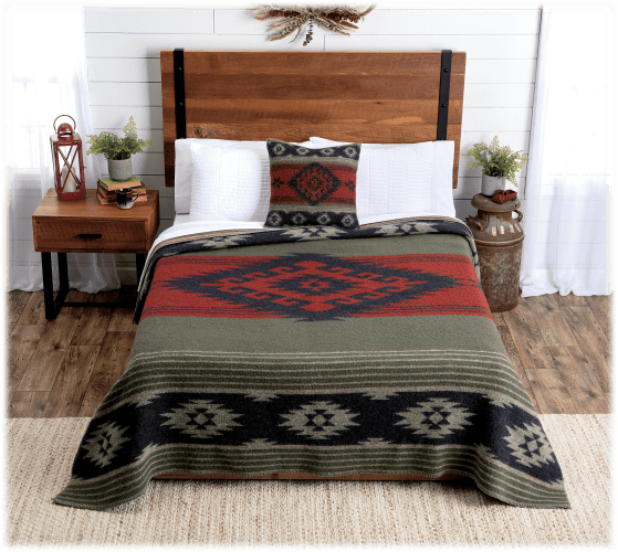 White River Home Upper Mesa Falls Reversible Wool Blanket