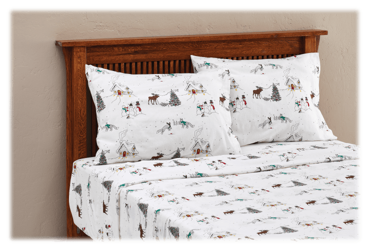 White River Home Winter Wilderness Flannel Sheet Set Bass Pro Shops