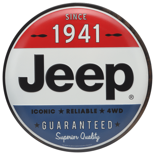 Open Road Brands Jeep Since 1941 Round Metal Sign