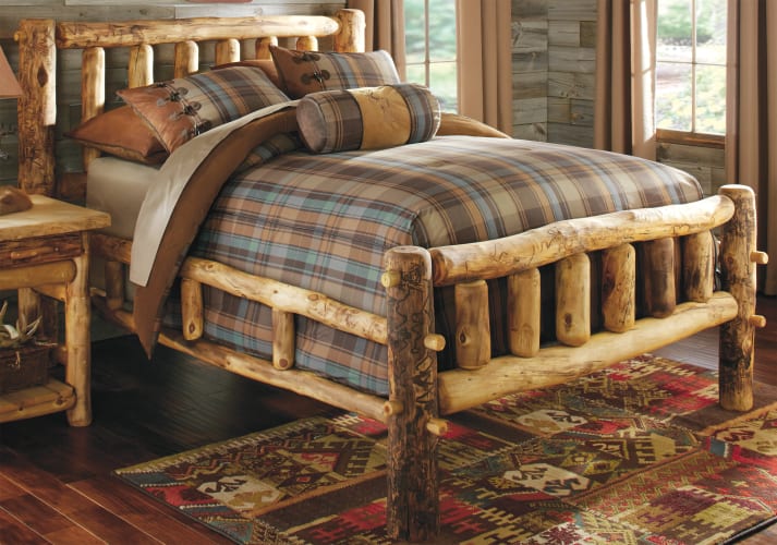 Mountain Woods Furniture Log Bed