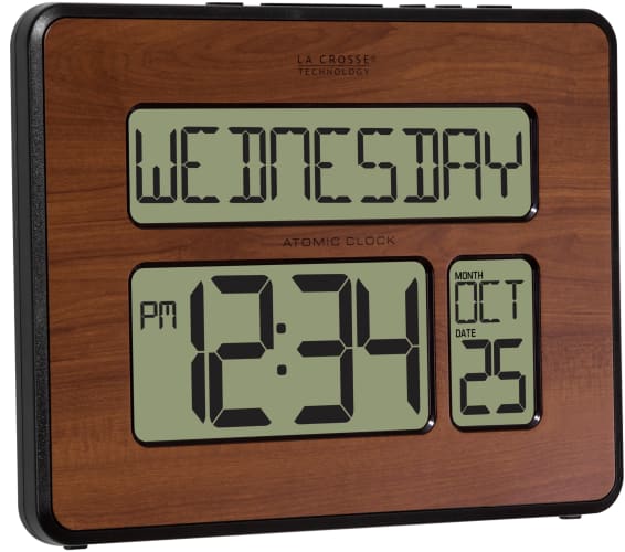 La Crosse Technology 513-1419-WA Atomic Full Calendar Digital Clock