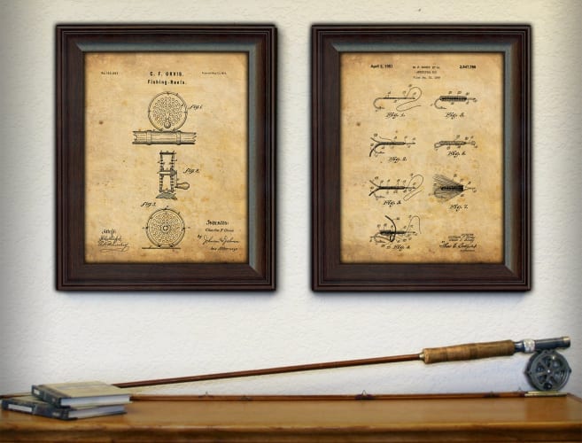 Scott Kennedy Personal Prints Vintage Fly-Fishing Two-Piece Patent Set