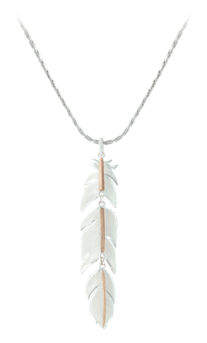 Montana silversmith shop feather necklace