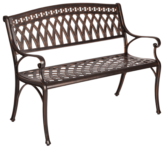 Patio Sense Simone Cast Aluminum Patio Bench Bass Pro Shops