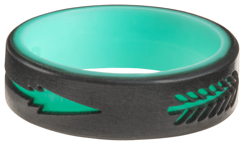 Qalo Strata Black Aqua Arrow Silicone Ring for Ladies Bass Pro Shops