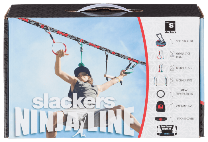 B4 Adventure Slackers Ninjaline 36' Backyard Outdoor Hanging Obstacle Intro  Kit