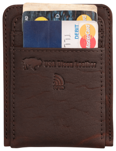 Retro' Golfer Print Leather RFID Wallet – Bucks Leather