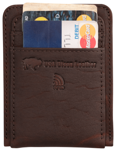 RedHead USA Bison Leather Front Pocket RFID Wallet Cabela s
