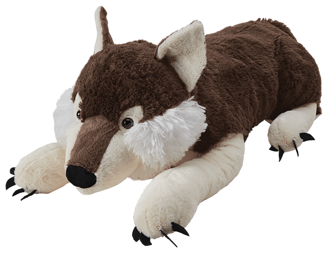 Large wolf teddy on sale