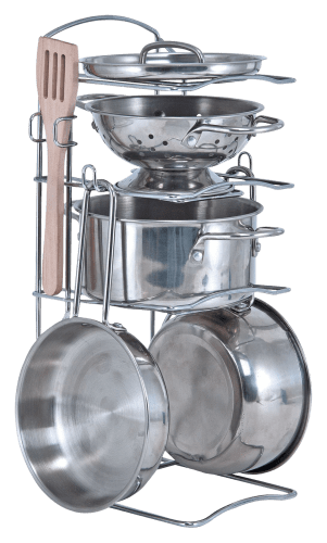 Melissa & doug stainless steel pots and pans store