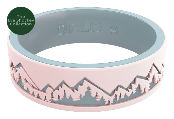 QALO Strata Ridgeline Blush Iridescent Blue Silicone Ring Cabela s