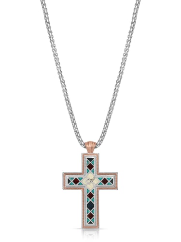 Montana silver sales mens cross necklace