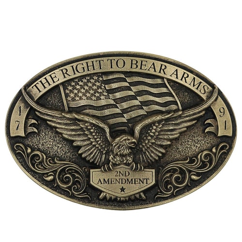 Montana Silversmiths Soaring Eagle 2nd Amendment Belt Buckle