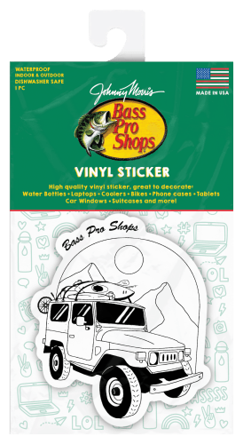 Bass Fish Sticker - 3 Laptop Sticker - Waterproof Vinyl for Car