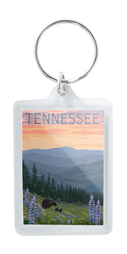 Lantern Press Bear and Spring Acrylic Keychain Bass Pro Shops