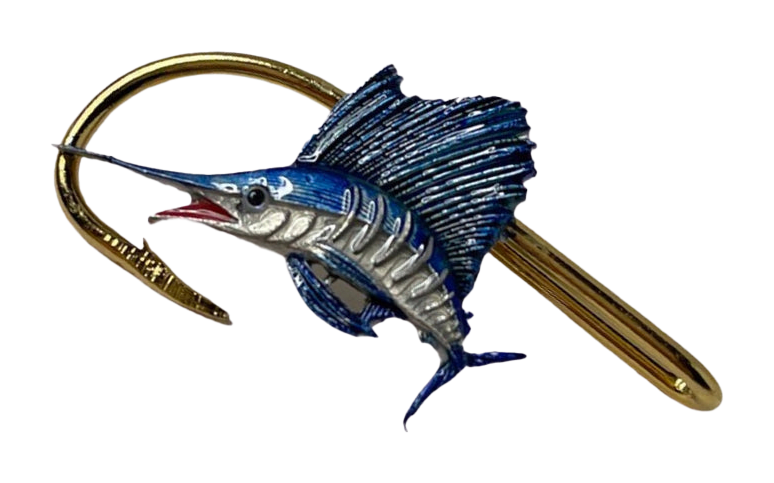 Hookits Sailfish Fishing Hook Hat Pin Clip