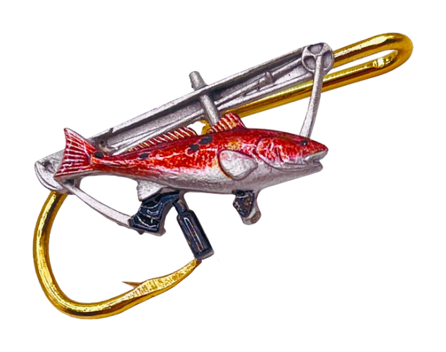 Hookits Red Snapper Fishing Hook Hat Pin Clip