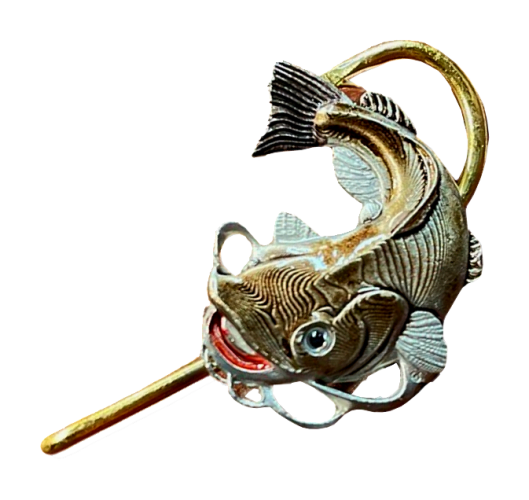 Bass Pro Shops Fish Hook Hat Pin - Tie Clasp 