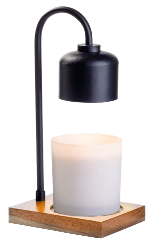 Candle Warmers Etc. Black and Wood Arched Candle Warmer Lamp