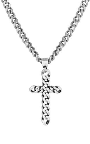 Braided cross deals necklace
