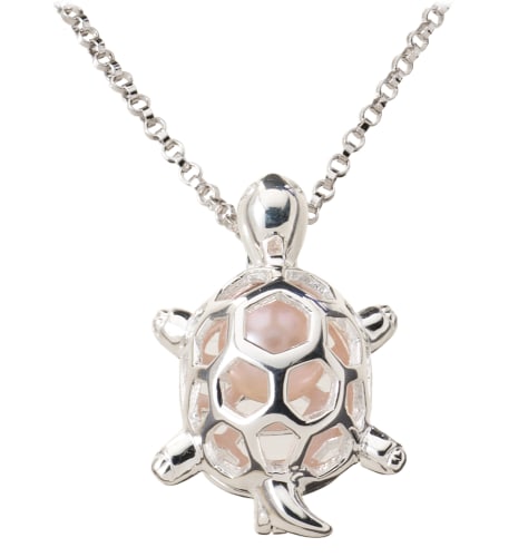 Turtle pearl necklace on sale
