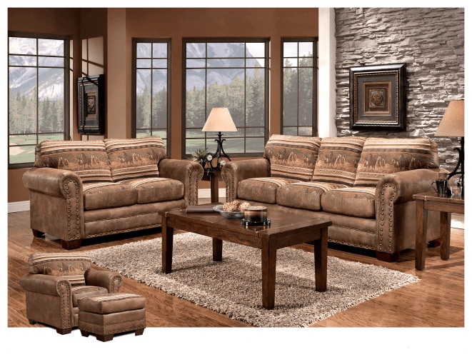 American Furniture Classics Lodge Collection 4-Piece Living Room Furniture  Set