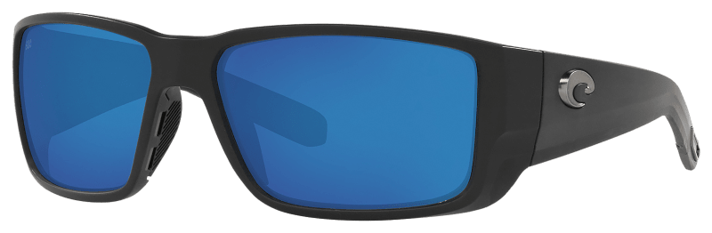 Costa Del Mar Blackfin Sunglasses - Matte Black/Blue Mirror