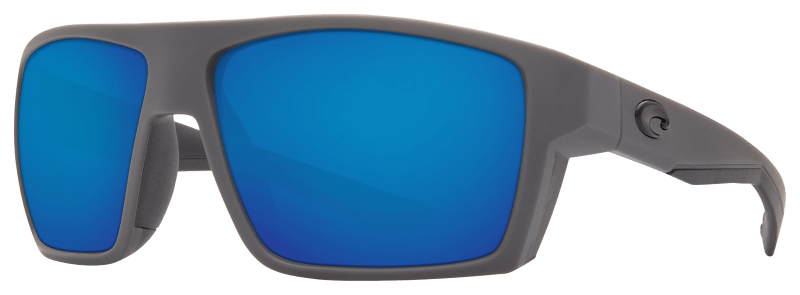 Costa Del Mar Bloke Sunglasses - Matte Gray-Matte Black/Blue Mirror