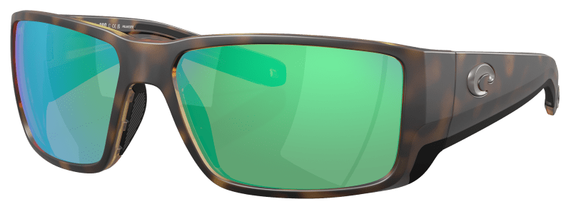 Costa Del Mar Blackfin Pro Sunglasses Matte Tortoise Green Mirror 580G