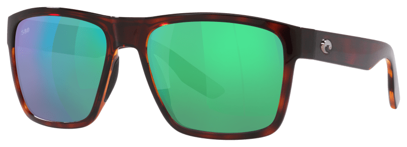 COSTA DEL MAR matte black/green mirror PAUNCH XL polarized 580P sunglasses  NEW