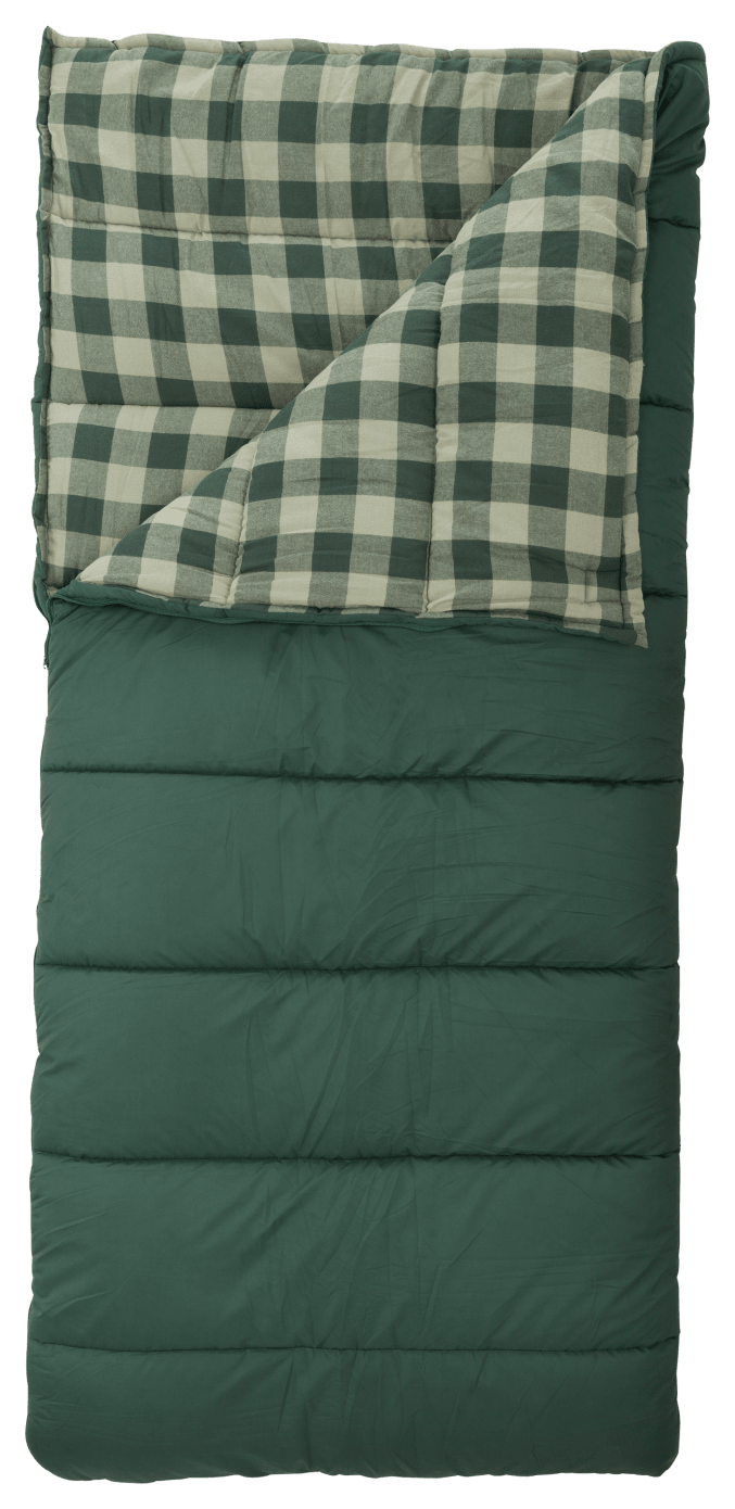 Bass Pro Shops 20°F Deluxe Sleeping Bag-Hunter Green - family camping trips