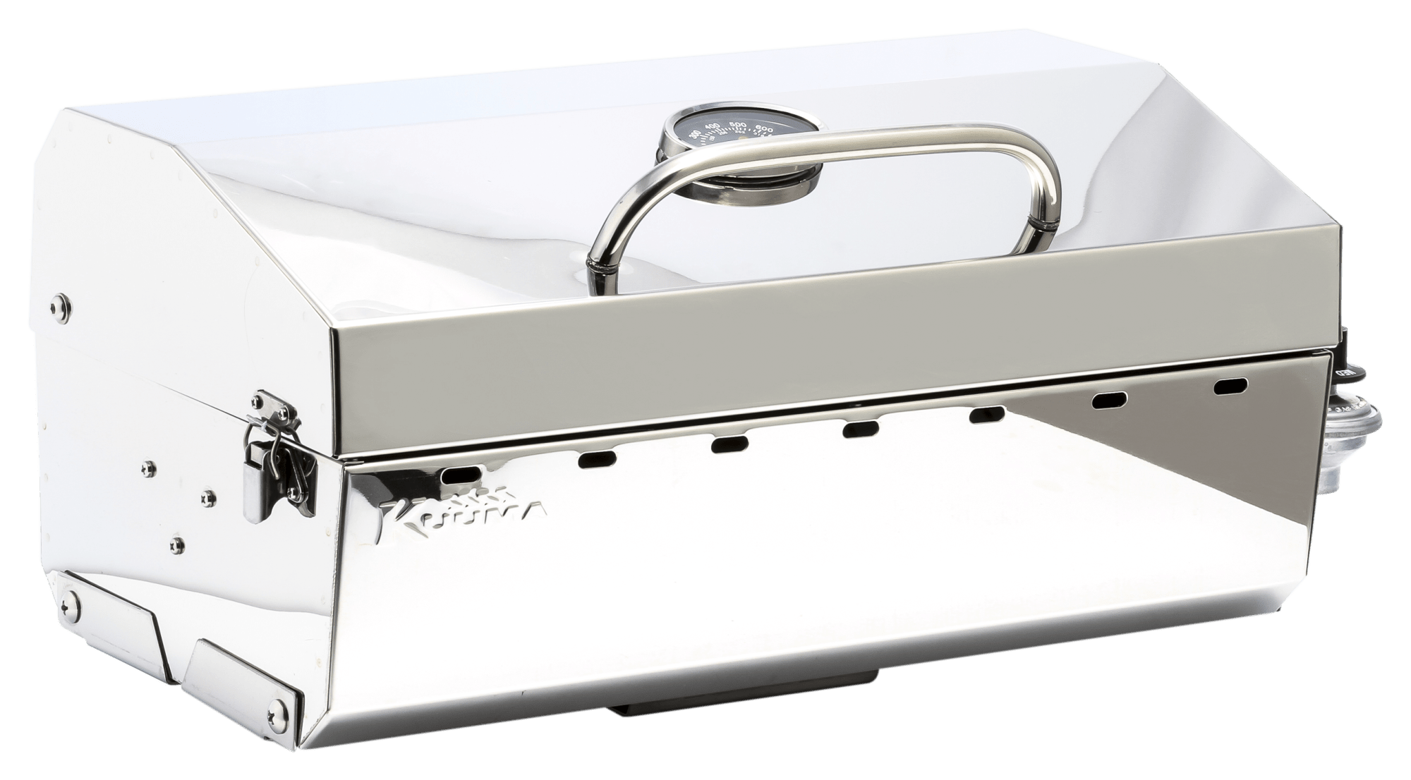 Kuuma Stow N' Go 160 Gas Grill with Igniter and Thermometer-Stainless