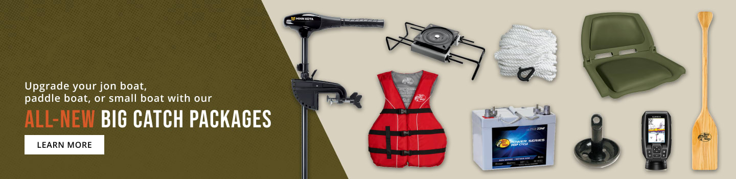 Upgrade your Jon Boat, Paddle Boat, Or Small Boat with our Big Catch Packages