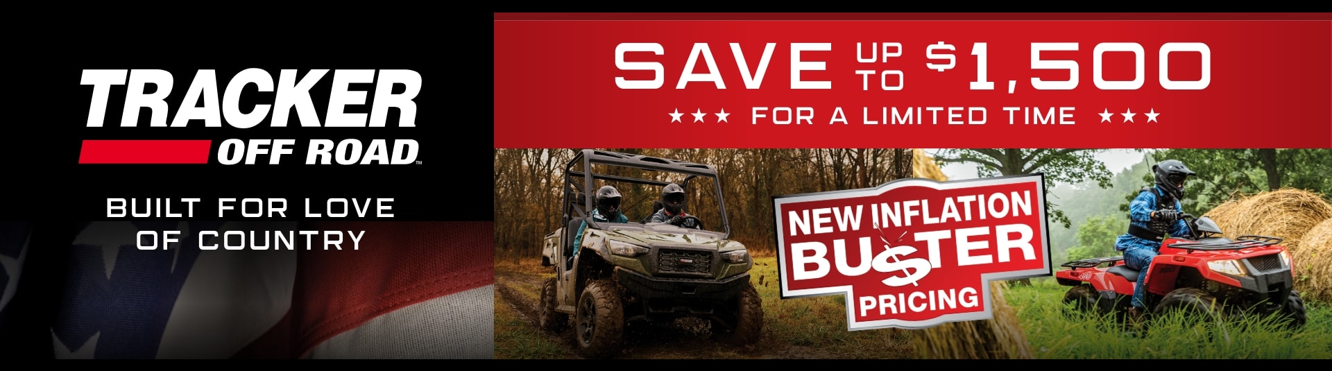 Tracker Offroad Offer - Save up to $1500 for a limited time