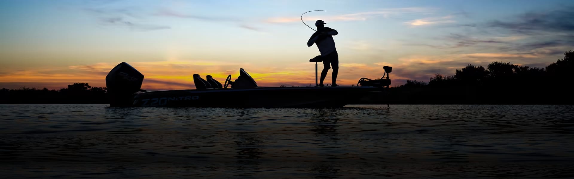 Man Fishing at Sunset