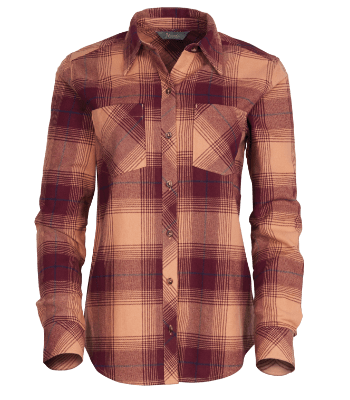 Natural Reflections Flannel Button-Down for ladies