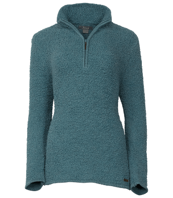 Natural Reflections Sherpa Cabin Quarter-Zip Long-Sleeve Sweater for Ladies