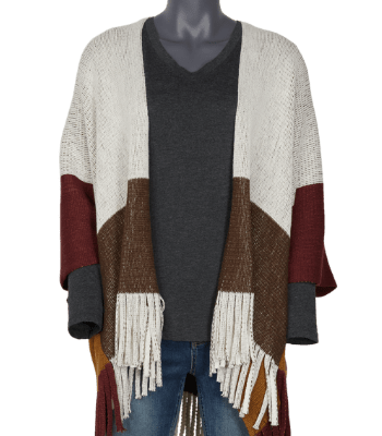 Natural Reflections Windsor Colorblock Ruana for Ladies