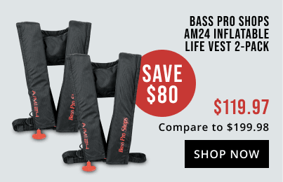 Bass Pro Shops AM24 Inflatable Life Vest 2-Pack