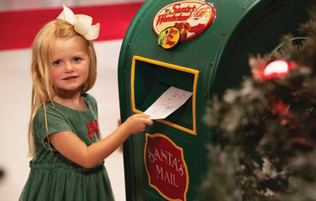 Girl Sending Her Christmas List in the Mail