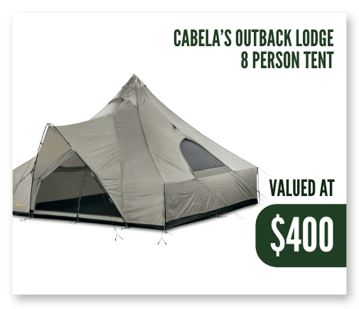 Cabela's outback lodge 8 person tent top