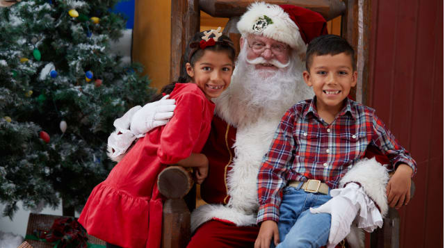 Santa and Two Kids