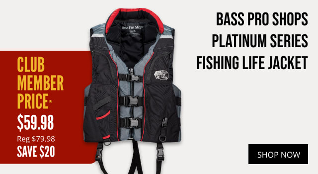 Bass Pro Shops Platinum Series Fishing Life Jacket - Red - XL