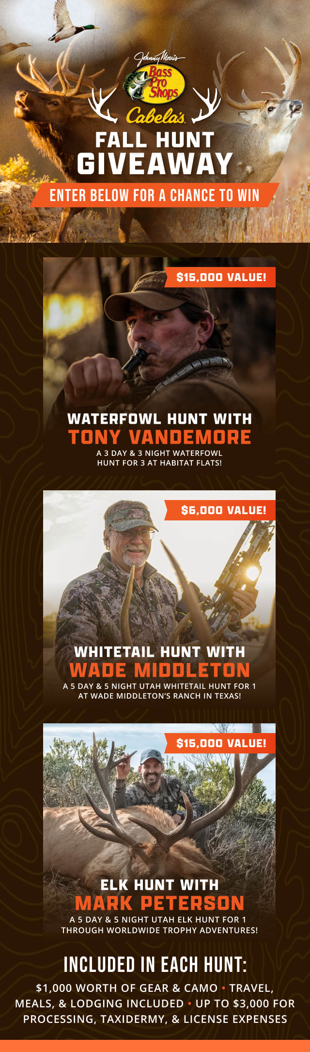 Johnny Morris Bass Pro Shops & Cabela's Fall Hunt Giveaway - Enter below for a chance to win