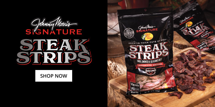 Johnny Morris Steak Strips. Shop Now.