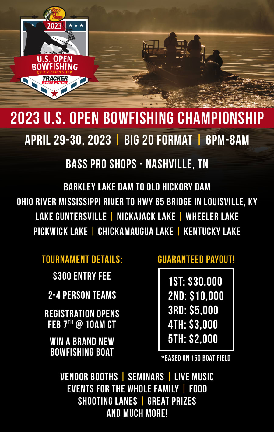 bowfishing team holding trophy fish
