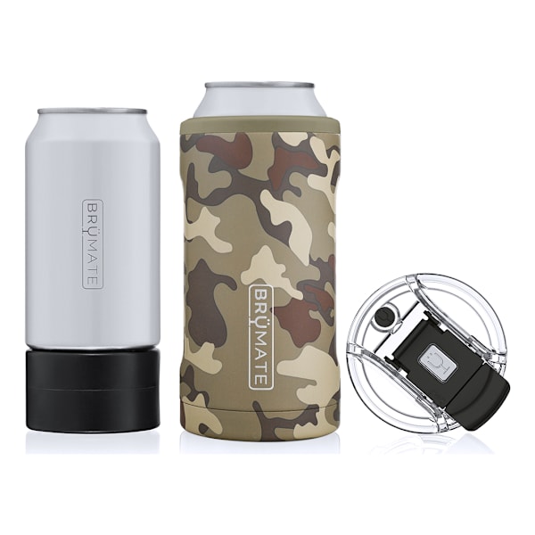 BruMate Camo Hopsulator Trio Can Cooler - Green Camo