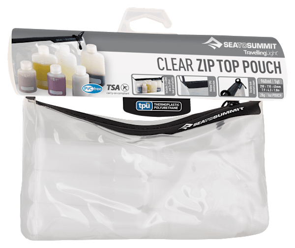 Sea to Summit Traveling Light TSA-Approved Clear Zip Pouch with Bottles