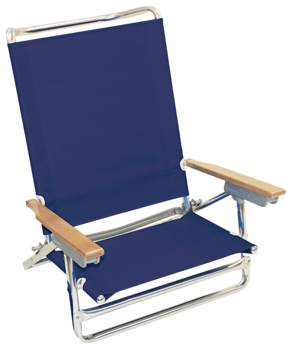 Rio Brands Classic 5-Position Aluminum Beach Chair - Ocean Blue