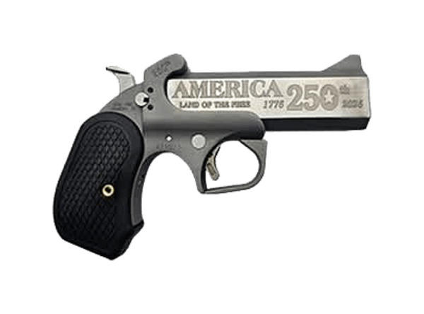 Bond Arms America 250th Anniversary Limited Edition Single-Action Derringer - Bead-Blasted Matte Stainless
